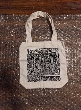 Deftones Graphic Tote & Shirt Bag in Black with Multicolor Print And Deftones